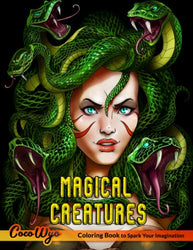Magical Creatures Coloring Book: A Coloring Book Featuring Fantasy Animals and Beast Coloring for Adult