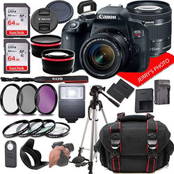 Canon EOS Rebel T7i DSLR Camera w/Canon EF-S 18-55mm F/4-5.6 is STM Zoom Lens + Case + 128GB Memory (28pc Bundle)