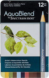 Aquablend by Spectrum Noir SPECAB-EARTH12 Spectrum Noir Aquablend Pencils-12 Pc-Earth Tones