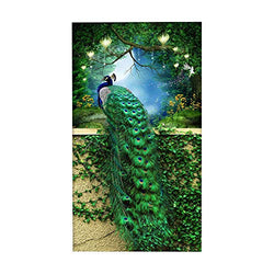 Trayosin 5D Full Diamond Painting Kits for Adults Large Diamond Green Peacock