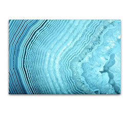 Startonight Glass Wall Art - Abstract Section in Blue Agate - Tempered Acrylic Glass Artwork 24 x 36 Inches