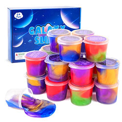 Kids Party Favors Slime Putty, 16 Pack Galaxy Slime Bulk, Slime Kit for Girls & Boys 10-12, Party Favors, Birthday Gifts, Easter Basket Stuffers for Kids