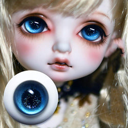 Clicked BJD Safety Eyes Blue-Mo Yujing Glass Eye for LUTS DOD Bears Dolls Mask Toy Halloween Props,16mm