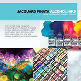 Jacquard Pinata Alcohol Inks 4 Pack Bundle, Blanco, Lime Green, Rainforest Green, Mantilla Black and 10X Pixiss Ink Blending Tools