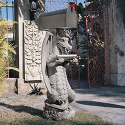 Design Toscano Zippy, the Dragon Sculptural Mail Post