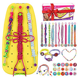 Sofrose Friendship Bracelet Making Kit for Girls - DIY Jewelry Arts Craft Gifts Toys for Teen Girls Age 6 -12 Years Old,Handmade Gifts for Travel Rewarding Activity,Birthday,Christmas (Yellow)