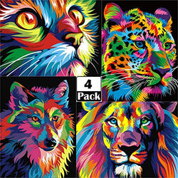 ARTDOT 4 Pack 5D Diamond Painting Kits for Adult, Full Drill Diamomd Embroidery Art for Home Decor - 12x16 inches