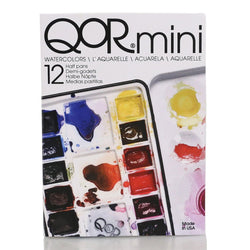QoR Watercolor, Mini Half Pan Set of 12 Colors (7000015-0)