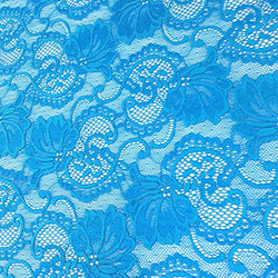 Stretch Lace Fabric Embroidered Poly Spandex French Floral Victoria 58" Wide by the yard