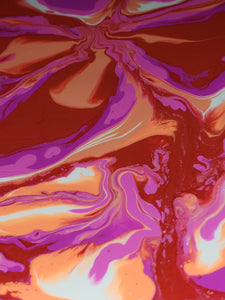 Lesbian Pride Flag Floral Pattern Pouring