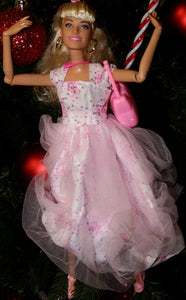 Barbie Blonde Frilly Pink Princess Dress