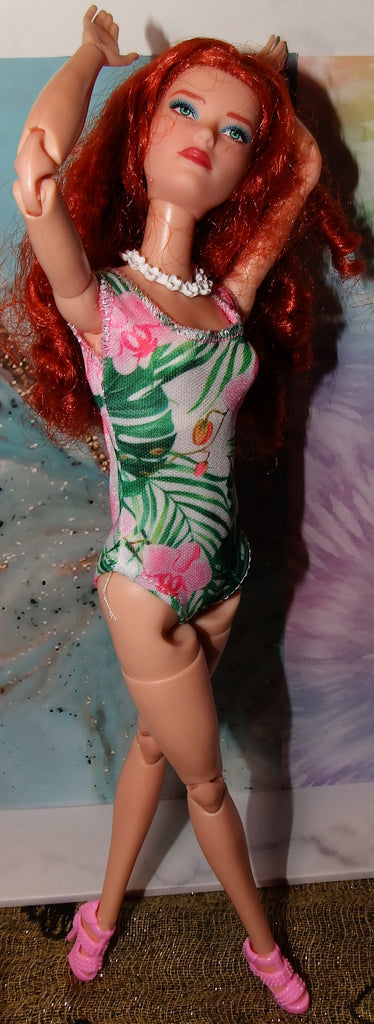 Barbie Red Head in Leafy Swimsuit