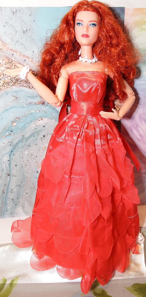 Barbie Red Head in Rose Dress