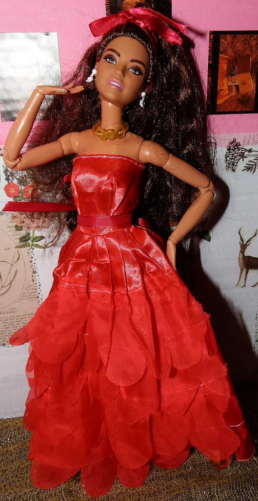 Barbie Ribbon Red Dress Cutie