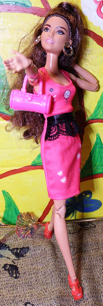 Barbie Teresa in Red Dandelion Spring Dress