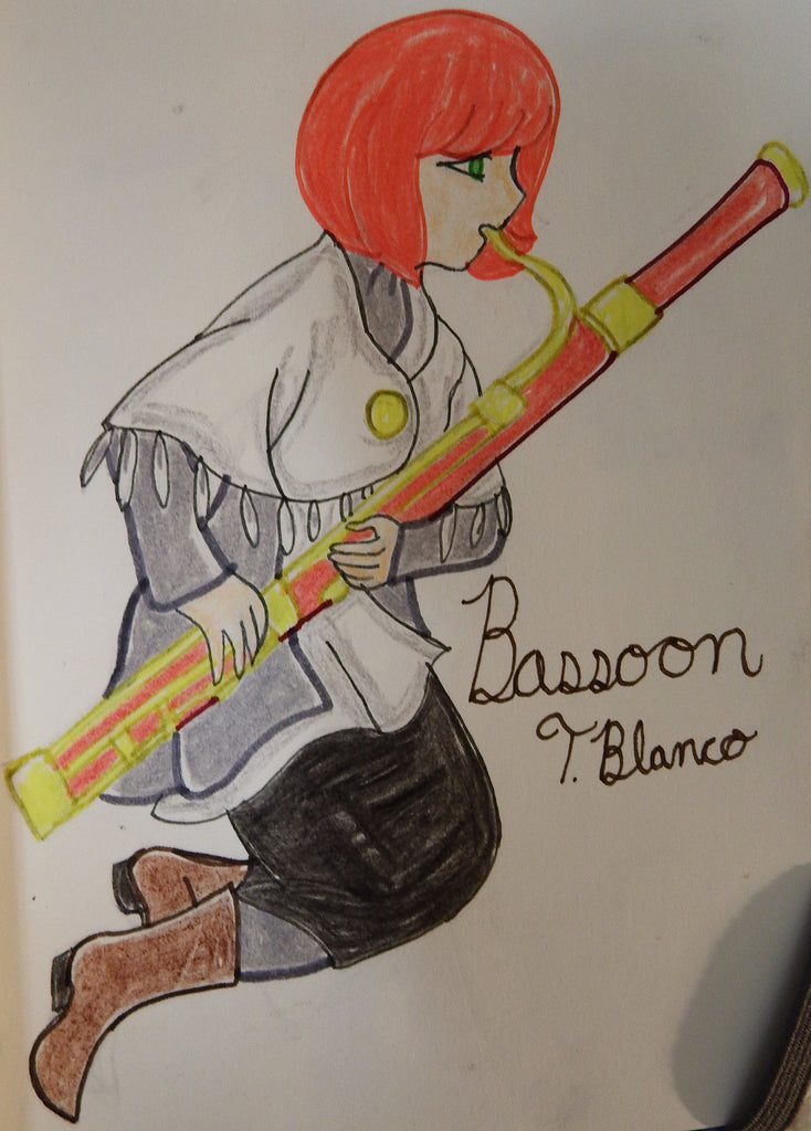 Anime Girl Playing the Bassoon