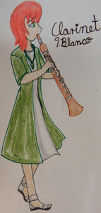 Anime Girl Playing the Clarinet