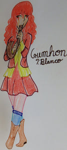 Anime Girl Playing the Crumhon