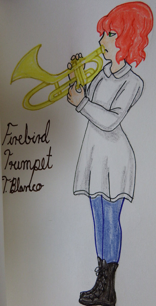 Anime Girl Playing the Firebird Trumpet