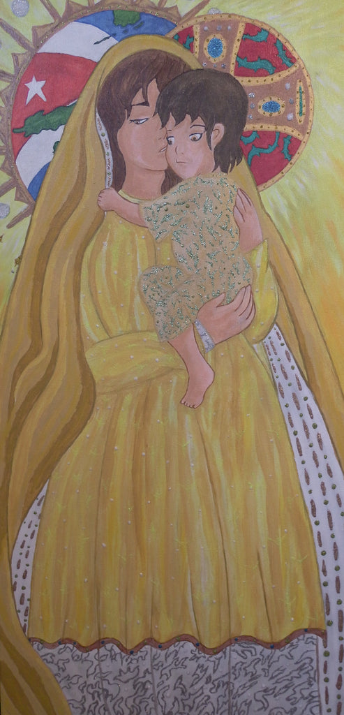 La Caridad del Cobre Acrylic Virgin Mary Painting