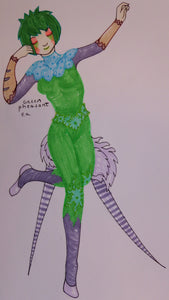 Green Pheasant Anime Drawing
