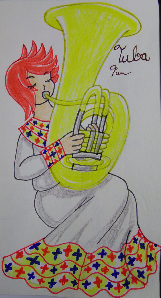 Anime Girl Playing the Tuba