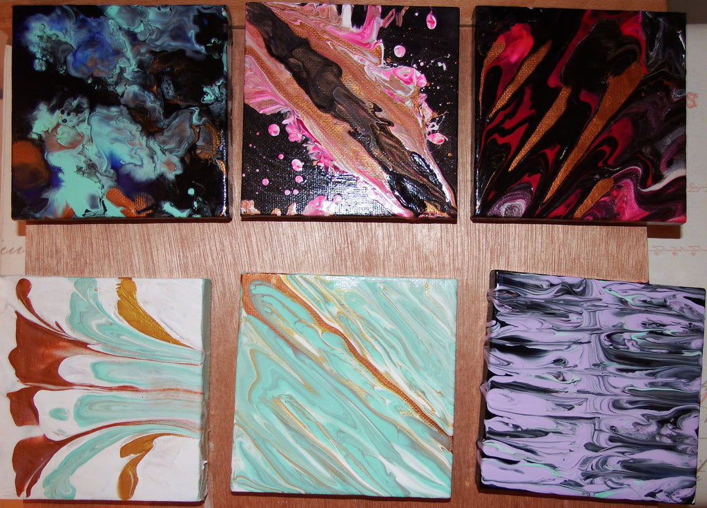 My First Set of Pouring Paintings