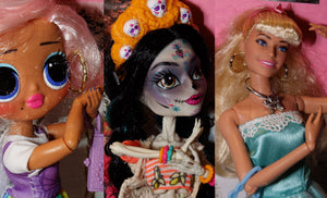 Doll Monday Barbie, Monster High and LOL Surprise Dolls in Spring Outfits