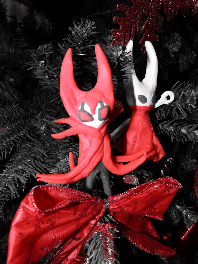 The Hollow Knight Grimm and Hornet Clay Sculptures