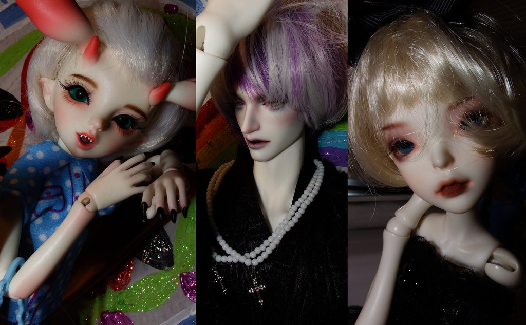 BJD Beautiful Black Kimono, Sporty Dragon and Ballerina