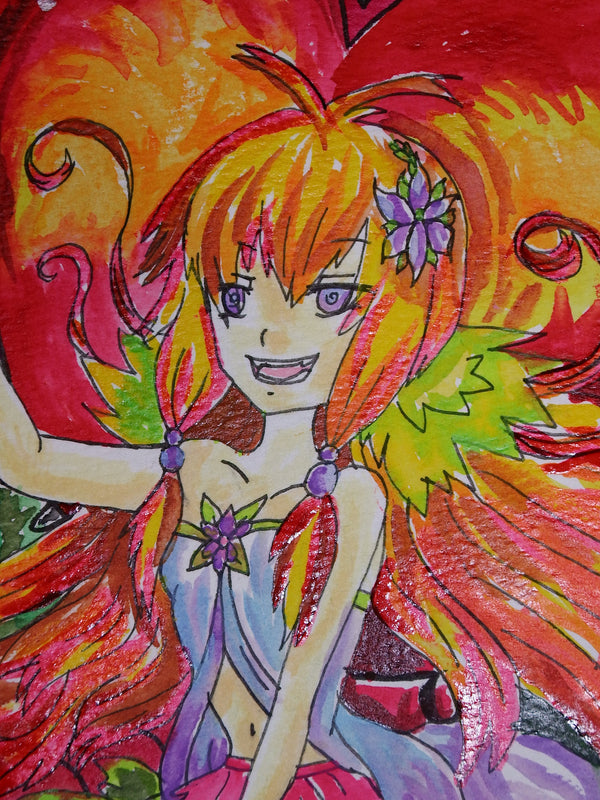 Yugioh Watercolor Fanart Traptrix Nepenthes Card