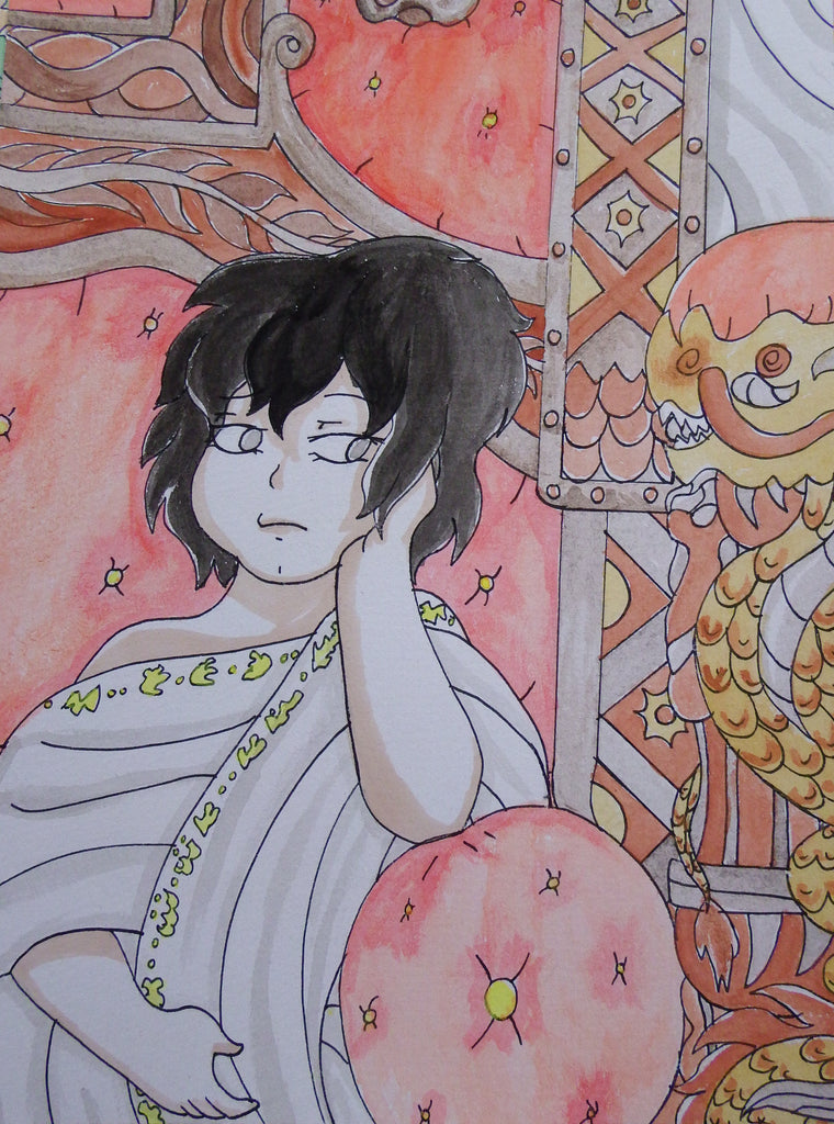 Watercolor anime Chapter Image for my Book