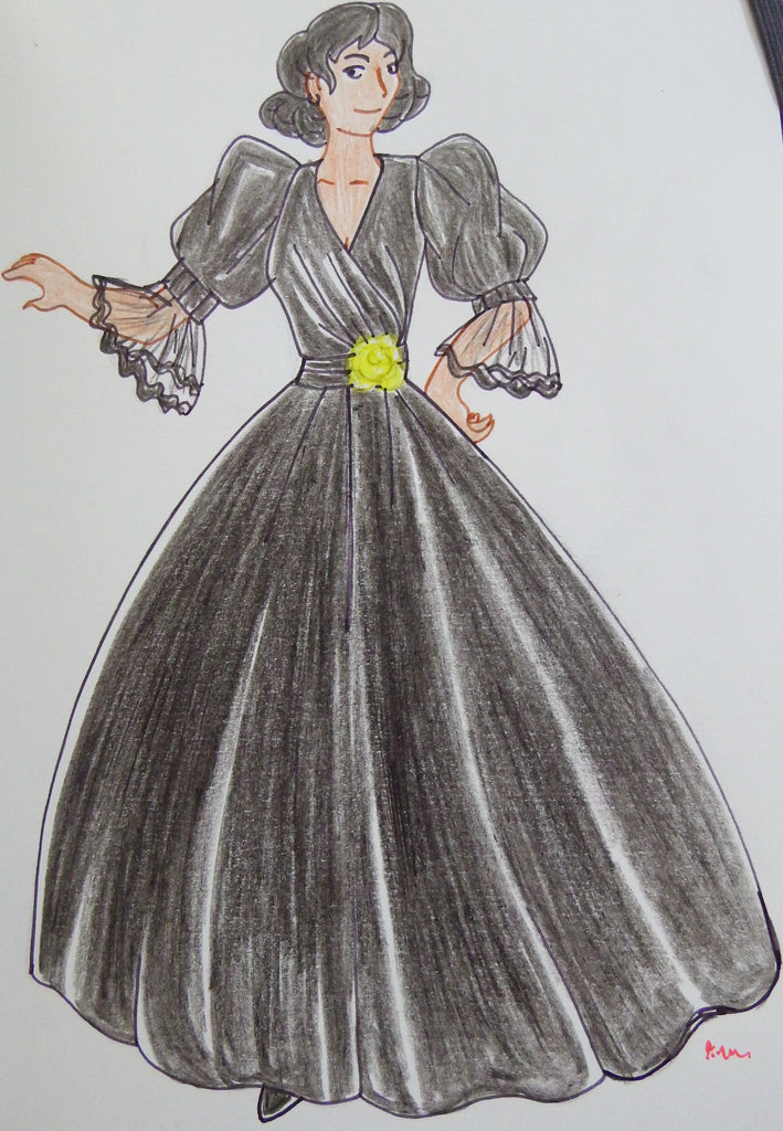 Spanish Maiden in a Black Dress circa 1903