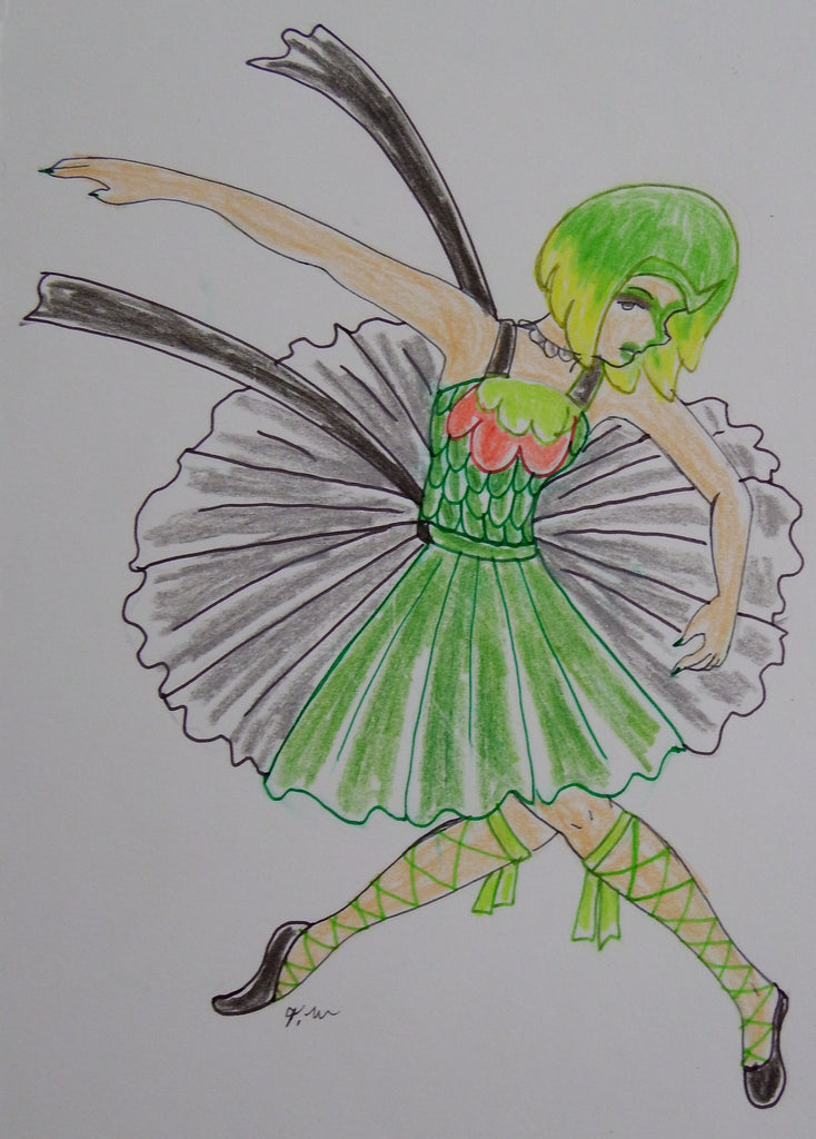 Splendid Astrapia Anime Ballerina Drawing