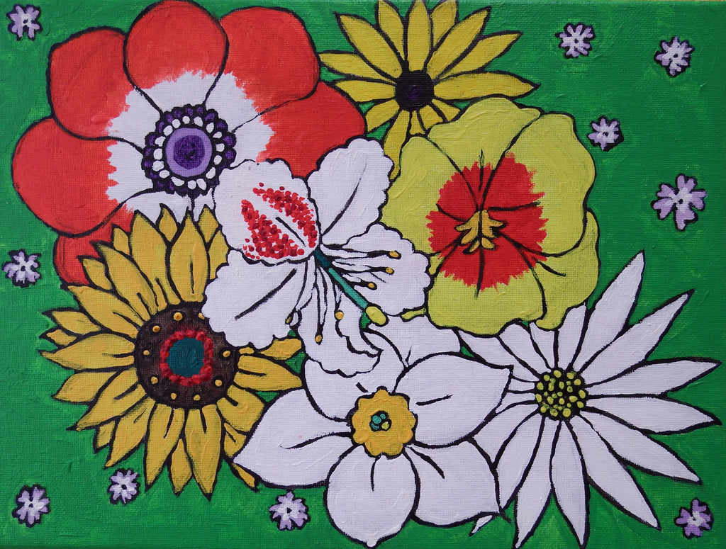 Floral Acrylic Painting