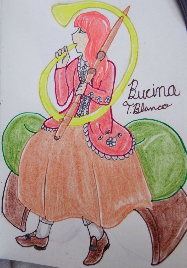 Anime Girl Playing the Bucina