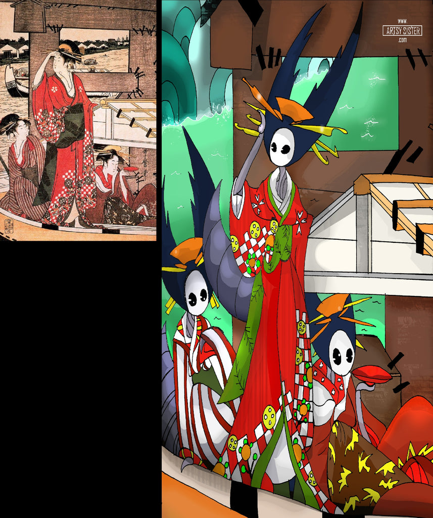 Hollow Knight Mantis Lords in Kimono