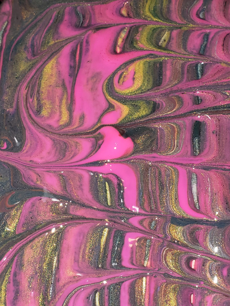 Leftover Pouring Painting Muddy Pink