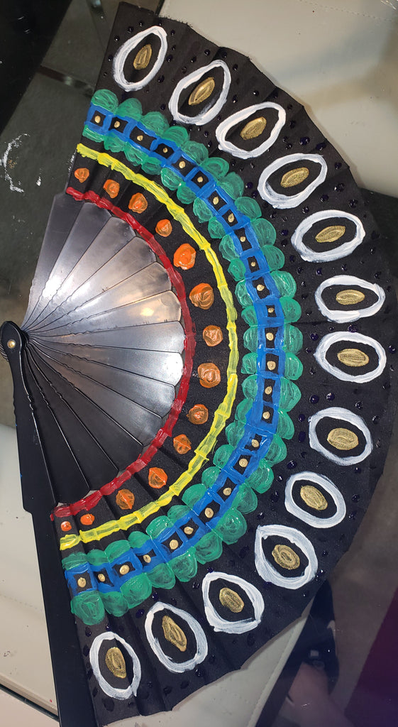 Mandala Fabric Painting Fans