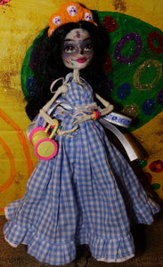 Monster High Doll in Blue Plaid Dress