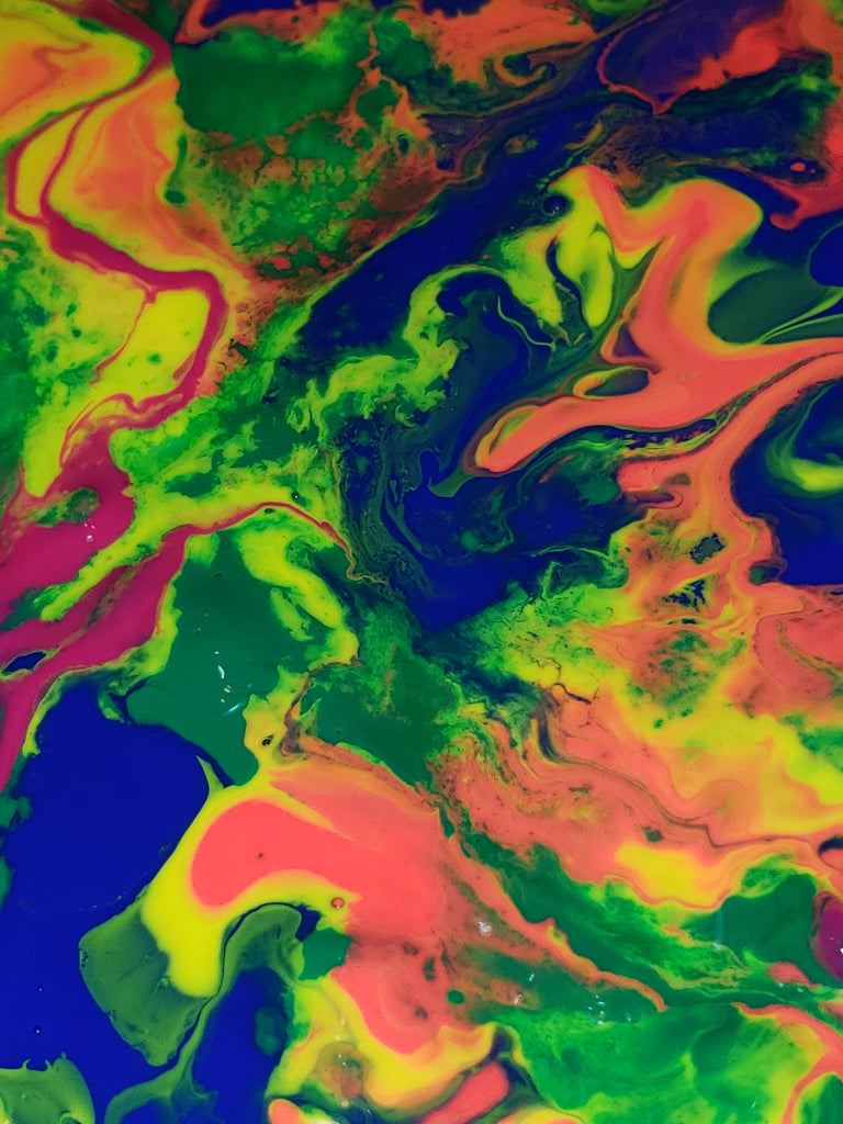 My new Pouring Swirly Patterns in Neon Hues