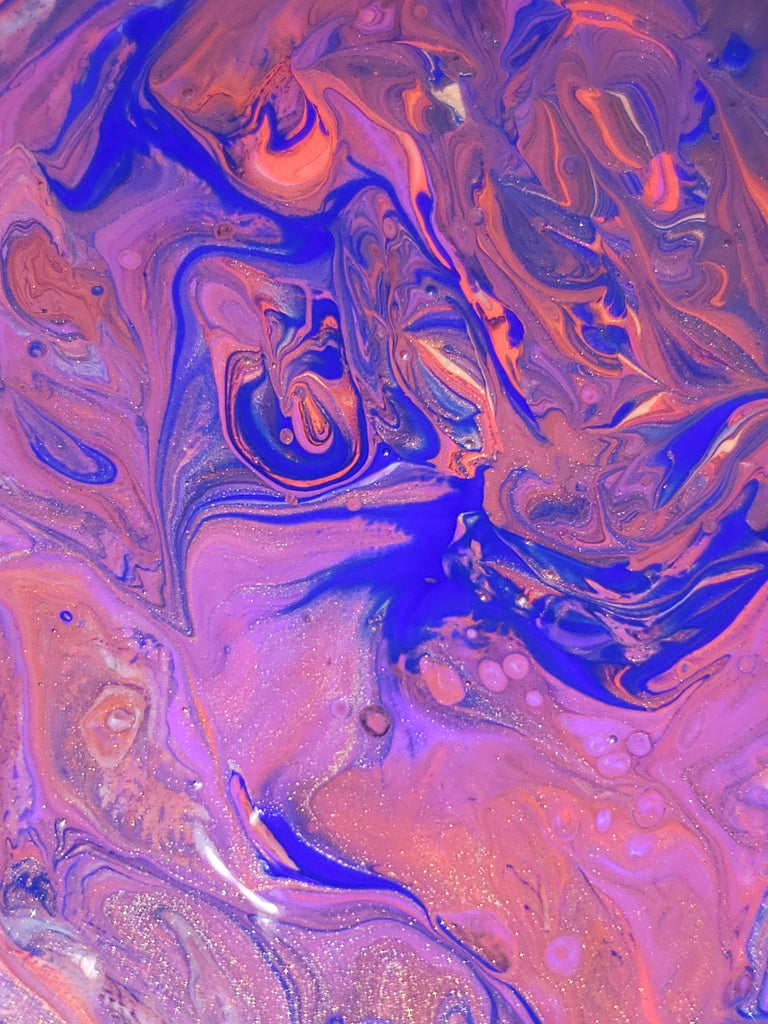 Pouring Painting purple Red Random