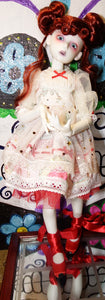 Vampire BJD Doll in a Sweet Candy Dress