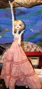 Doll Chateau Red Boho Dress with Short Hair