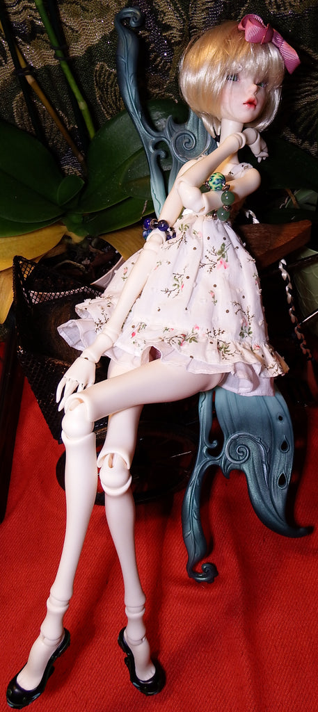 BJD Doll Chateau Titania Fairy in White Floral Dress