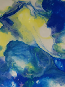 Acrylic Pouring: Dutch Art in Blue, Yellow and Red