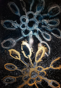 Ink Art: Metallic Snowflakes Paintings