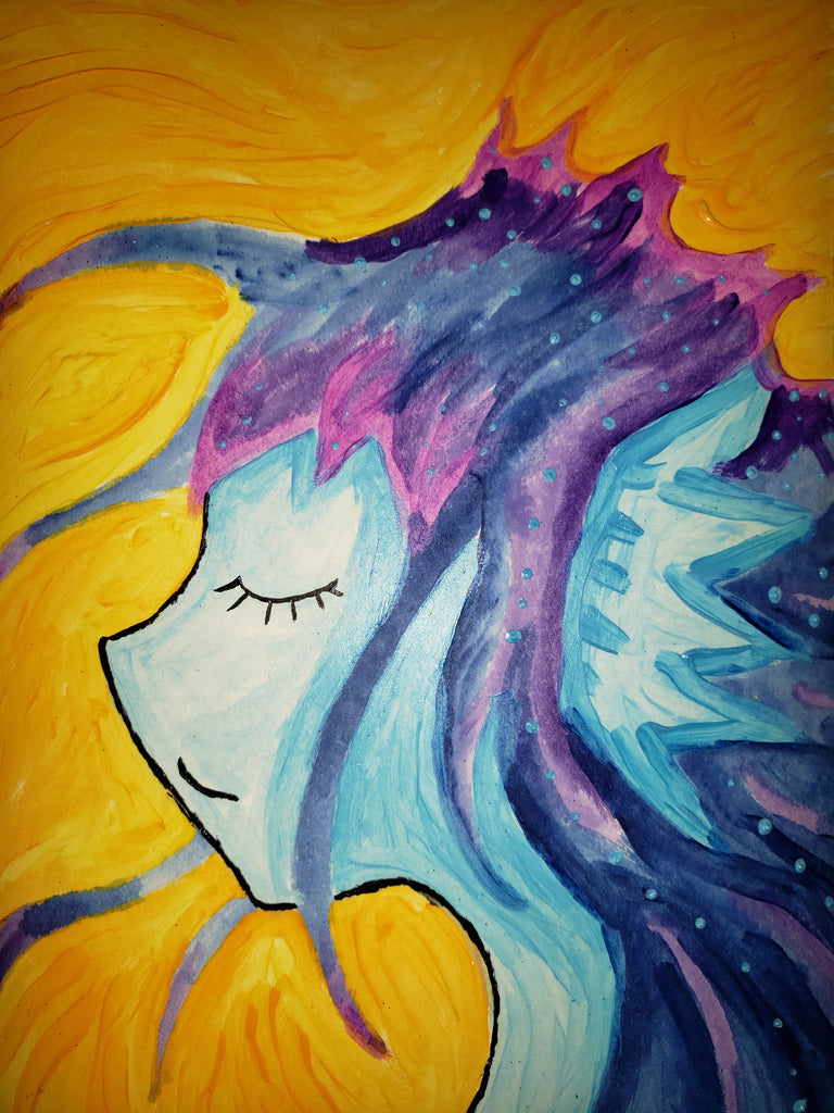 Dreaming Alien Blue Jellyfish Mermaid
