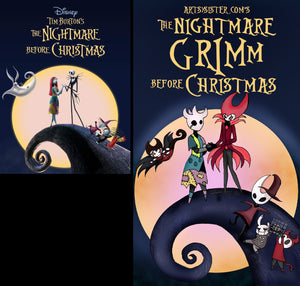 Hollow Knight A Nightmare Before Christmas Movie Poster Fanart
