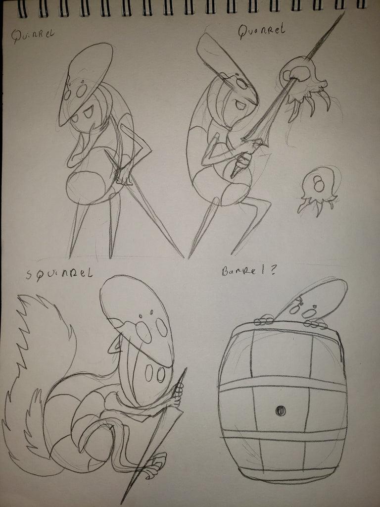 Hollow Knight Bonus Fanart Quirrel, Quarrel, Squirrel and Barrel